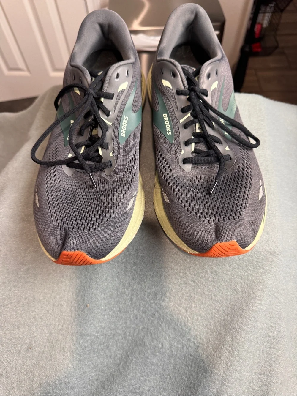 Brooks Adrenaline GTS Running Shoes | Men's Orange Gray Athletic Sneakers 12 US